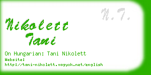 nikolett tani business card